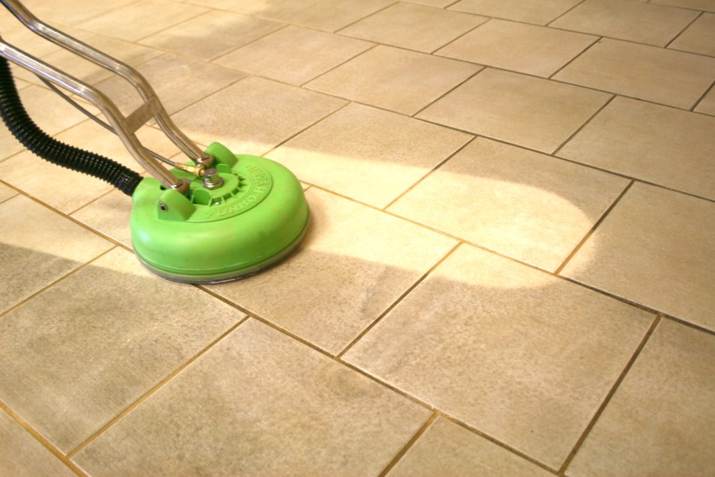 A residential tile floor cleaning in Lawton, OK